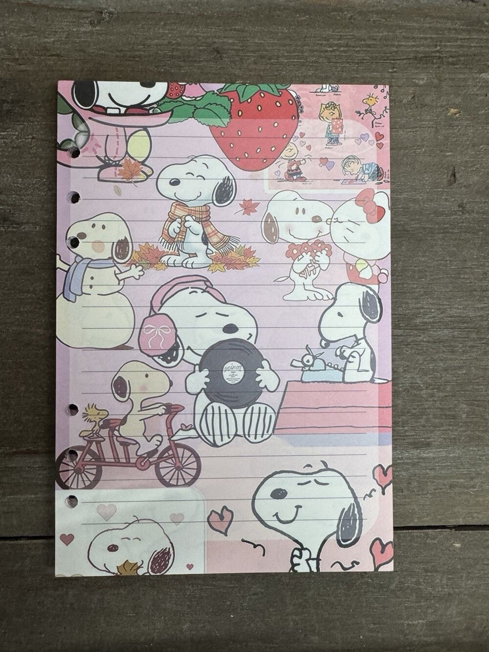 Peanuts Snoopy Charlie Brown Size A5 Refill Paper (50 Sheets)